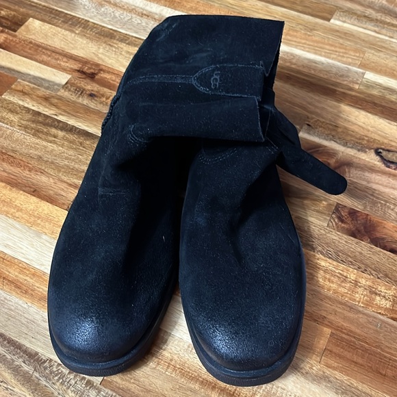 UGG Women's Josefene Black Suede Pull On Slouchy Ankle Boots 1130527 Size 7 38 - Picture 5 of 9